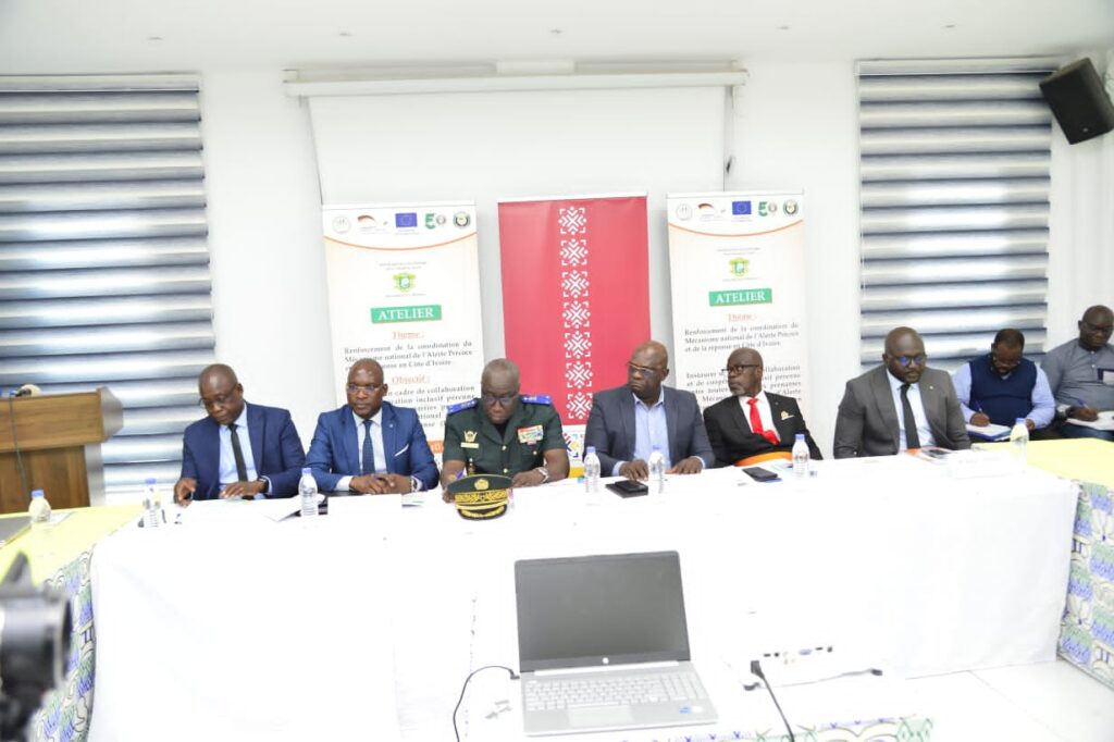 Atelier sur le renforcement de la coordination du Mécanisme national d&rsquo;Alerte Précoce et de réponse en Côte d&rsquo;Ivoire, du 28 au 30 avril 2026 à Jacqueville.